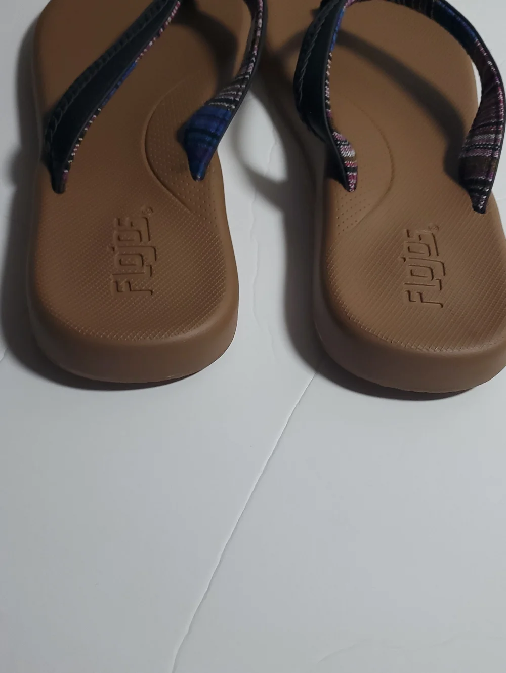 Flojos Flip Flops Size 9 Black Tan Women 9